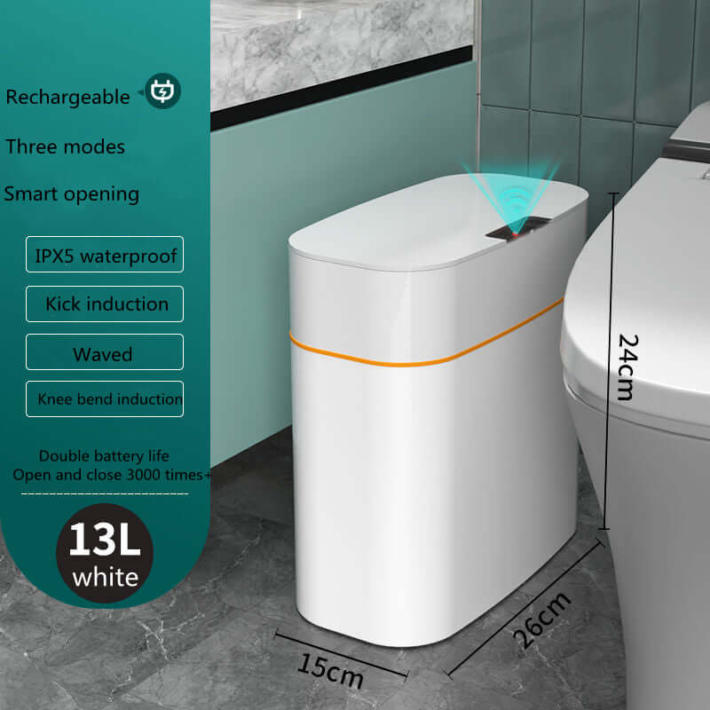 Smart Trash Can With Lid For Bedroom And Living Room Kitchen Storage Box Trash Can Induction Small Car Box Automatic Smart Dustbin Smart Trash Bin - DBMP (Electronics And More Store)