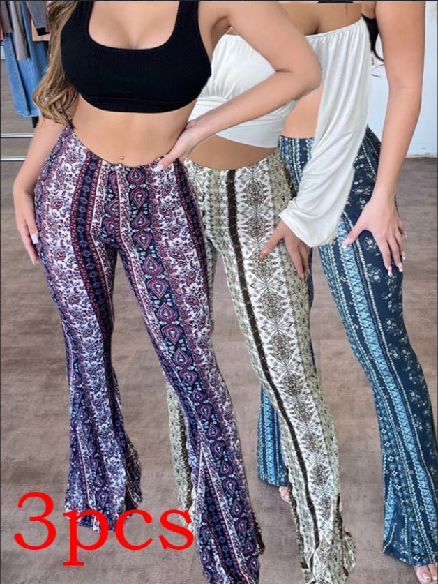 High Elastic Tight Pants Slim Sexy Print Trousers Womens Clothing - DBMP Shop