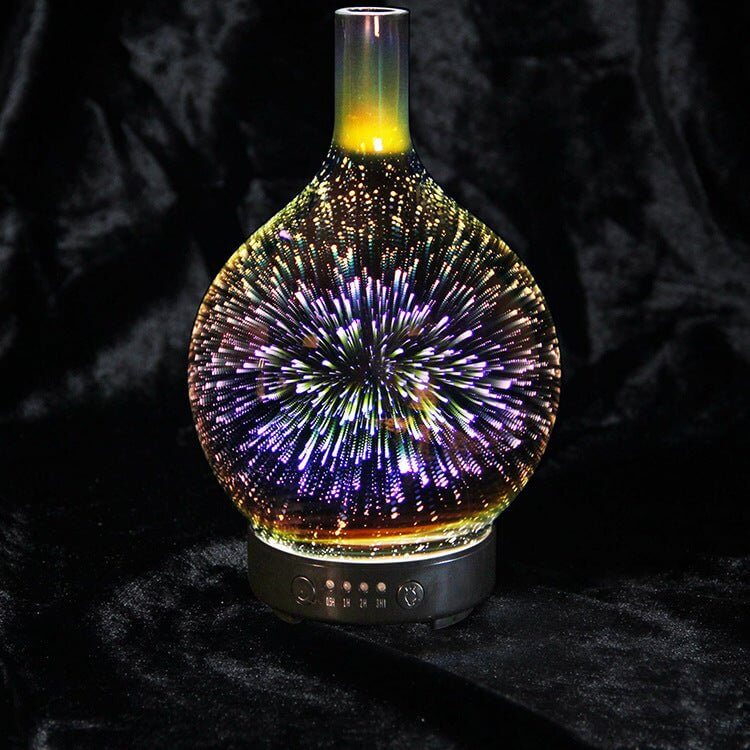 3D Glass Aroma Diffuser Colorful Lamp Humidifier Night Light - DBMP (Electronics And More Store)