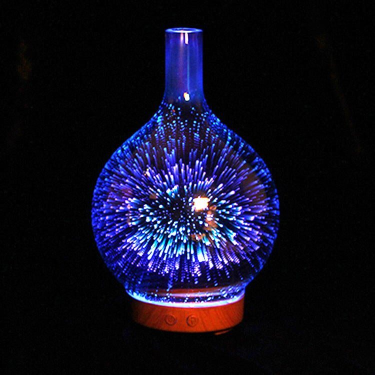 3D Glass Aroma Diffuser Colorful Lamp Humidifier Night Light - DBMP (Electronics And More Store)