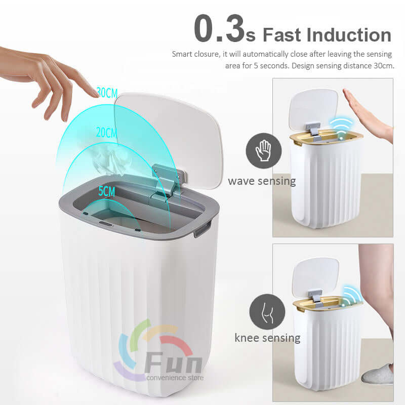 Smart Trash Can With Lid For Bedroom And Living Room Kitchen Storage Box Trash Can Induction Small Car Box Automatic Smart Dustbin Smart Trash Bin - DBMP (Electronics And More Store)