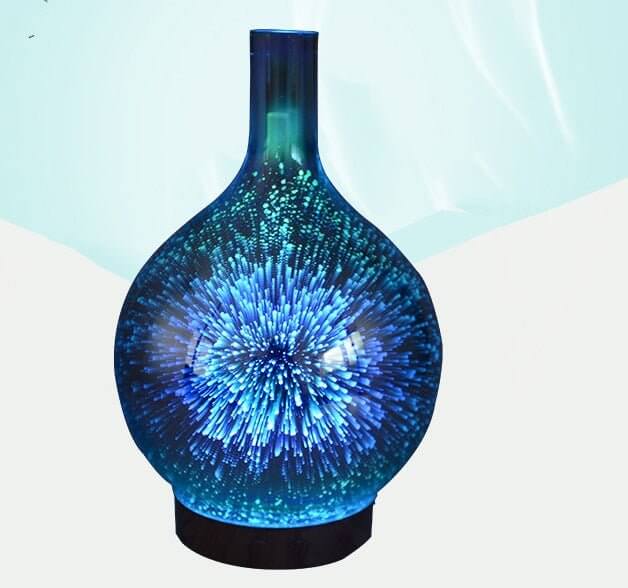 3D Glass Aroma Diffuser Colorful Lamp Humidifier Night Light - DBMP (Electronics And More Store)