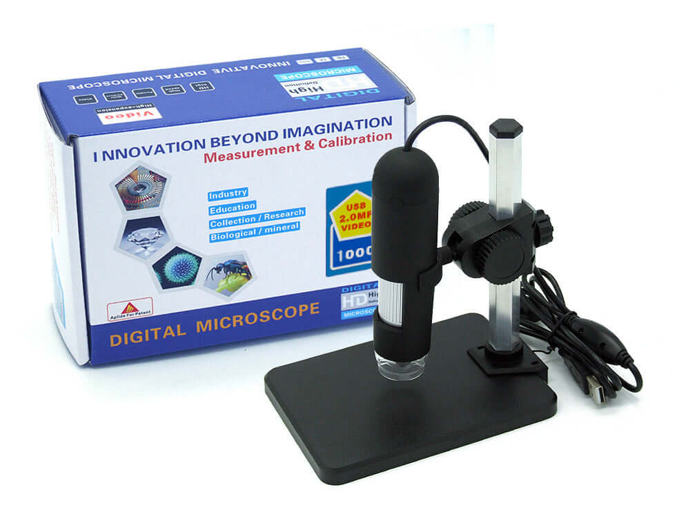 USB Microscope Camera with adjustable illumination and snap shot software for clear magnified images and video capture.