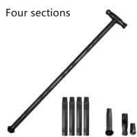 Multifunctional self-defense stick, four sections, aluminum alloy, suitable for outdoor camping and personal protection.
