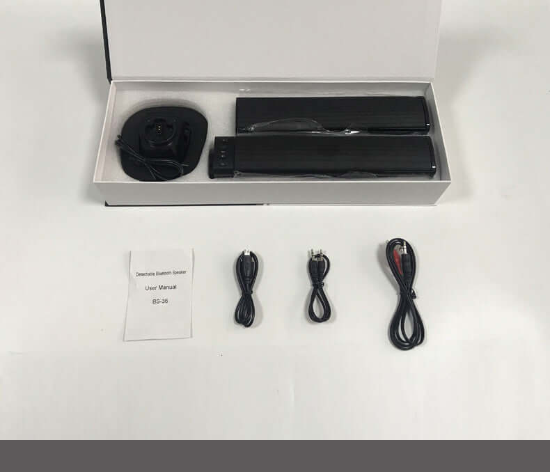 Card Combo TV Speaker Sound Blaster set includes speaker, cables, and user manual.