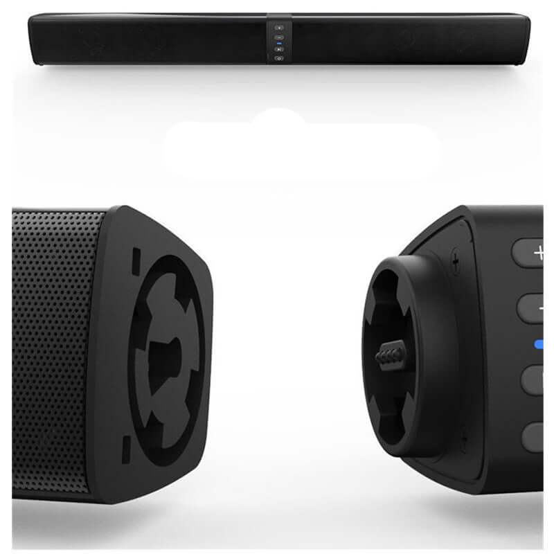 Card Combo Bluetooth speaker with sleek design, featuring control buttons and connectivity ports for versatile use.