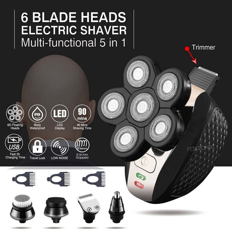 6 in 1 Multifunctional Rechargeable Electric Shaver - DBMP (Electronics And More Store)