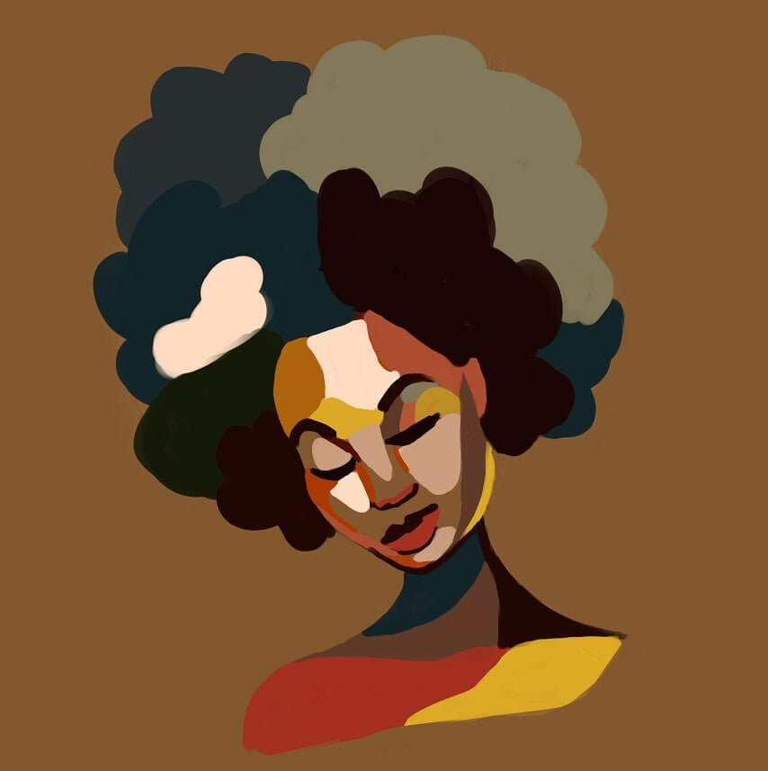 Art Design Graffiti Art Hip Hop African Girl with Black Hair Big Earring with Modern Building Shower Curtain for Bathroom Decor - DBMP (Electronics And More Store)