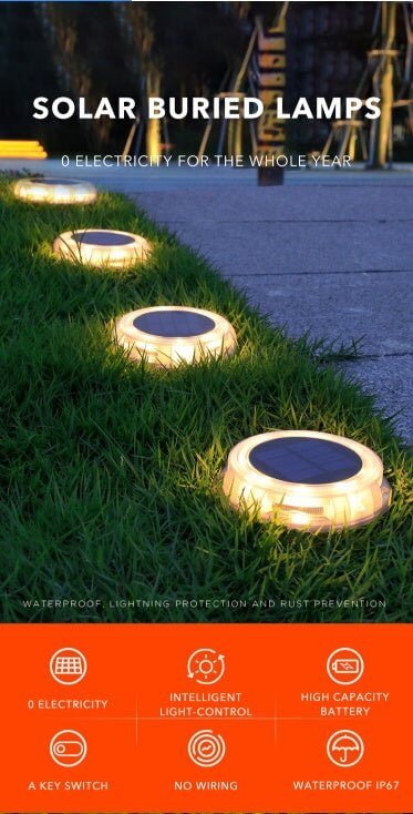 8Led Solar LED Light Outdoor Lawn Lamp Garden Light Courtyard Garden Decoration Solar Sensor Step Street Light For Porch Patio - DBMP (Electronics And More Store)