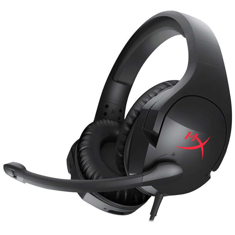 Stinger Gaming Headset, wired, 50mm drivers, designed for immersive game audio, sleek black design.