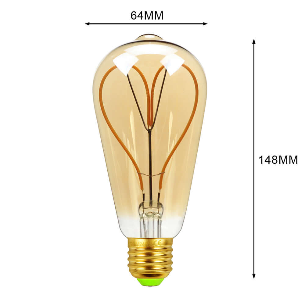 Led Bulbs Vintage Light Bulb G125 Stone Big Globe Bulb 4W Dimmable 220V 110V Led Filament Decorative Edison Bulb - DBMP (Electronics And More Store)
