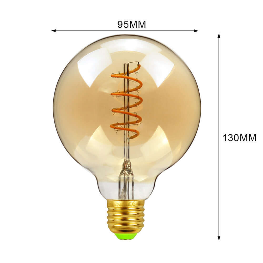 Led Bulbs Vintage Light Bulb G125 Stone Big Globe Bulb 4W Dimmable 220V 110V Led Filament Decorative Edison Bulb - DBMP (Electronics And More Store)