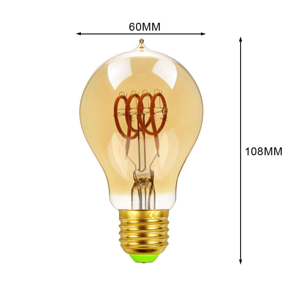 Led Bulbs Vintage Light Bulb G125 Stone Big Globe Bulb 4W Dimmable 220V 110V Led Filament Decorative Edison Bulb - DBMP (Electronics And More Store)