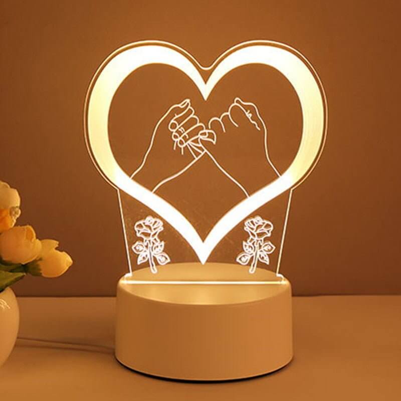 3D Lamp Acrylic USB LED Night Lights Neon Sign Lamp Xmas Home Decorations For Room Decor Valentines Day Gifts - DBMP (Electronics And More Store)