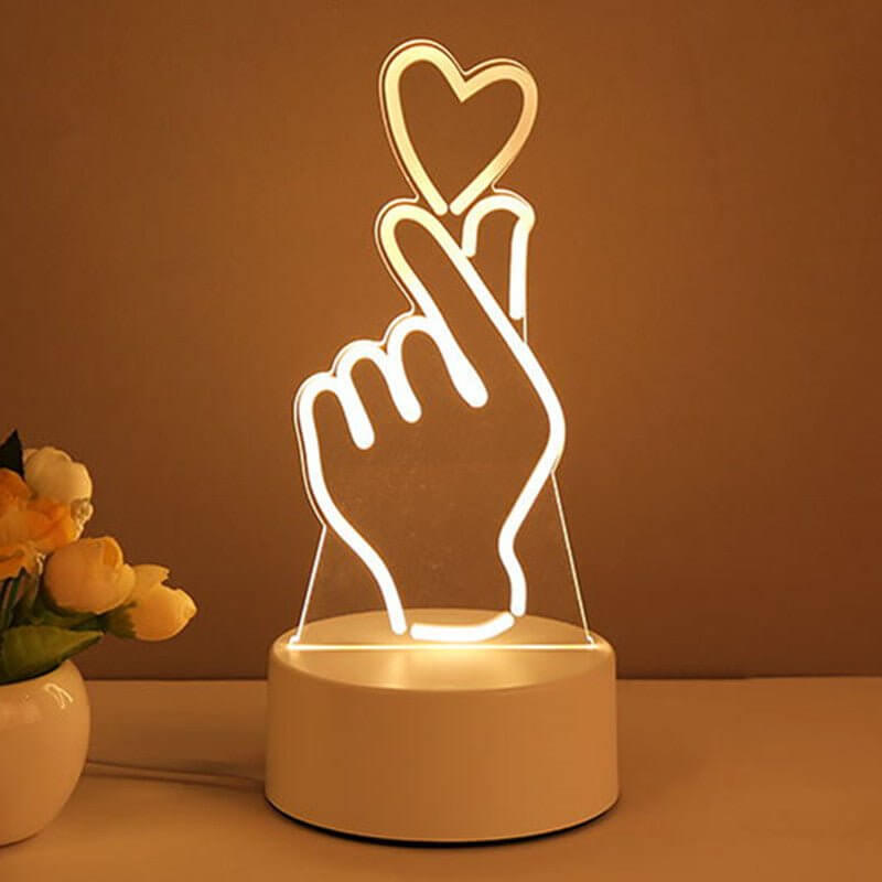 3D Lamp Acrylic USB LED Night Lights Neon Sign Lamp Xmas Home Decorations For Room Decor Valentines Day Gifts - DBMP (Electronics And More Store)