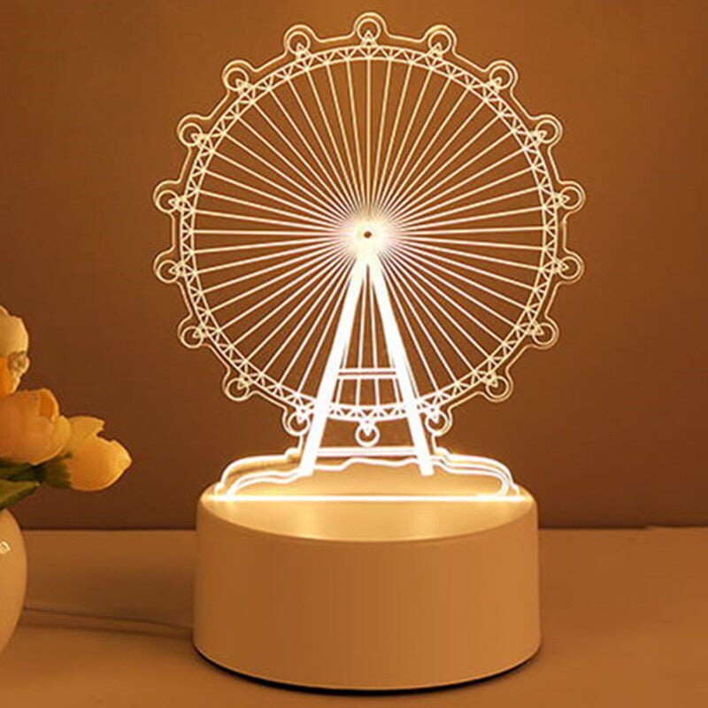 3D Lamp Acrylic USB LED Night Lights Neon Sign Lamp Xmas Home Decorations For Room Decor Valentines Day Gifts - DBMP (Electronics And More Store)