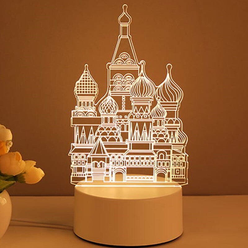3D Lamp Acrylic USB LED Night Lights Neon Sign Lamp Xmas Home Decorations For Room Decor Valentines Day Gifts - DBMP (Electronics And More Store)