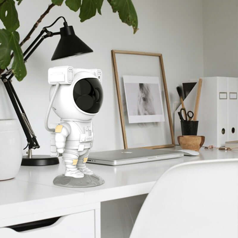 Creative Astronaut Galaxy Starry Sky Projector Nightlight USB Atmospher Bedroom Table Lamp - DBMP (Electronics And More Store)