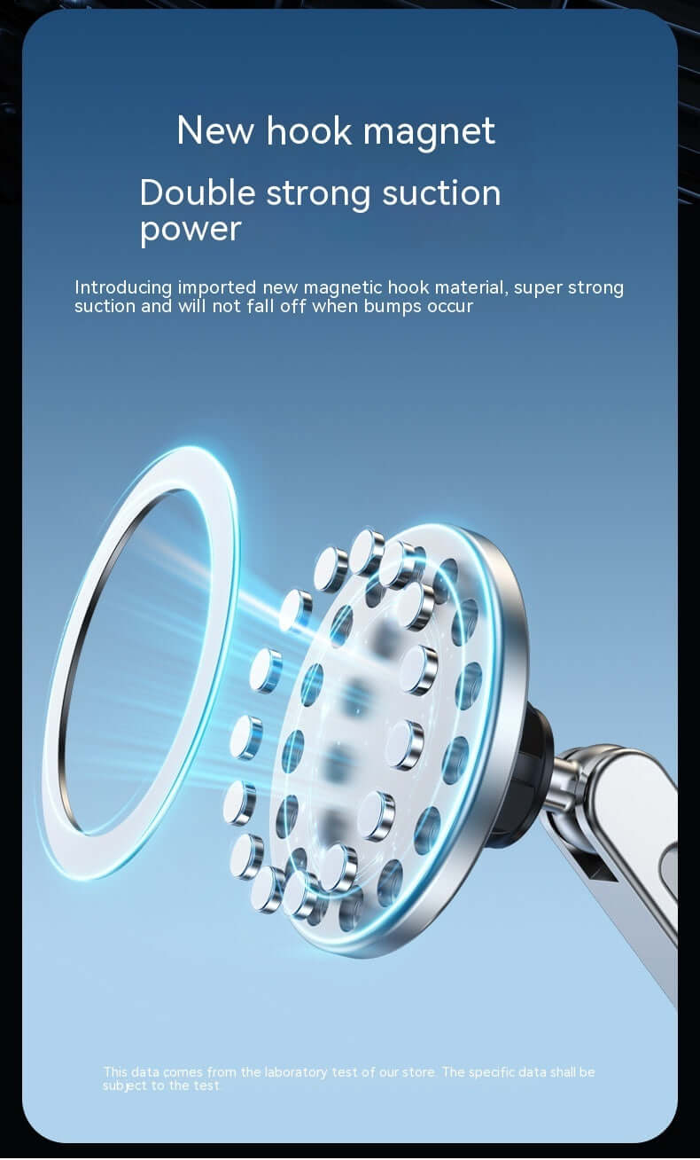 Magnetic hook with double strong suction power, showcasing advanced technology for secure attachment without falling off.