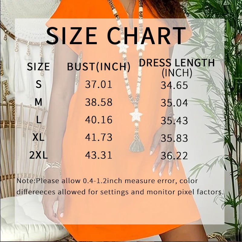 Womens Summer Casual Solid Color V Neck Short Sleeve Dresses Boho Beach Sundresses - DBMP Shop