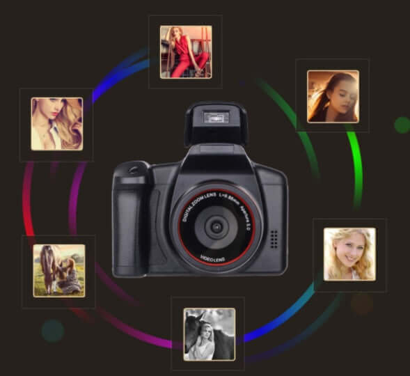 Digital camera featuring personality trend design with electronic anti-shake and a 2.5-inch LCD screen.