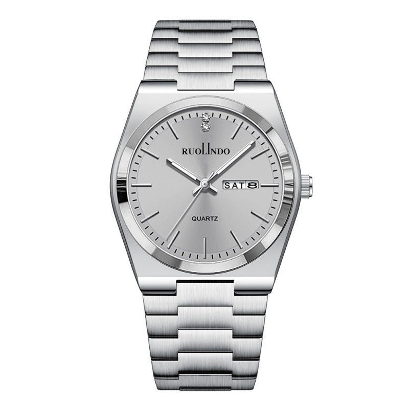 Ultra-thin Butterfly-clasp Steel-band Quartz Mens Watch - DBMP Shop