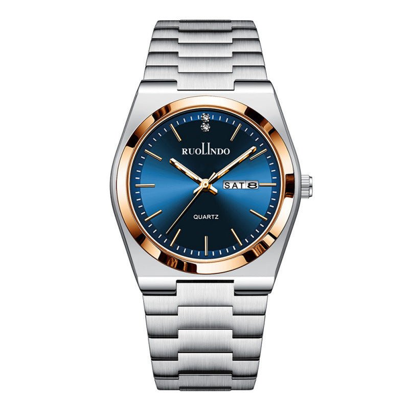 Ultra-thin Butterfly-clasp Steel-band Quartz Mens Watch - DBMP Shop