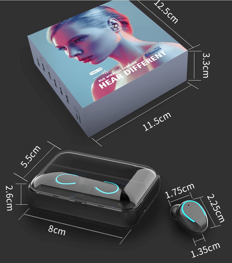 Multifunction Bluetooth Headset Binaural Movement Power Bank Phone Support - DBMP (Electronics And More Store)