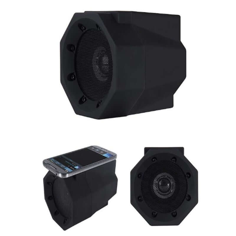 Smart Magnetic Induction Resonance Speaker with smartphone, showcasing innovative design and portable features.