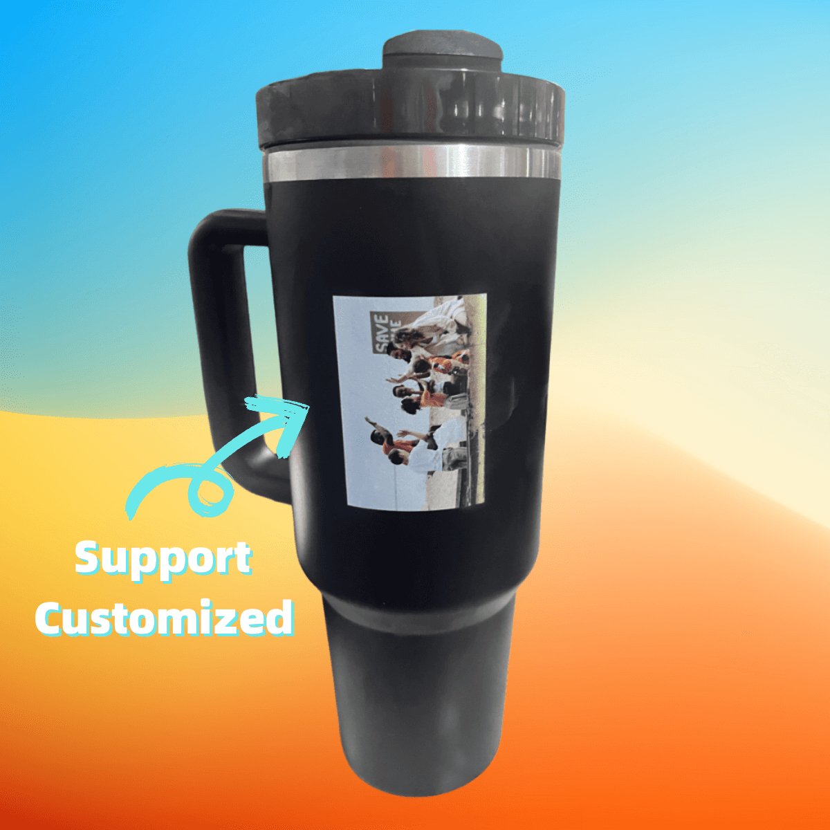 Personalized DIY Straw Coffee Insulation Cup With Handle Portable Car Stainless Steel Water Bottle Large Capacity Travel BPA Free Thermal Mug - DBMP (Electronics And More Store)