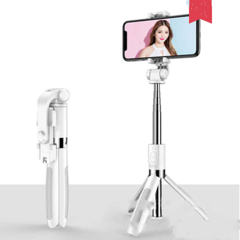 Compatible with Apple, Tripod Selfie Stick Mobile Universal Live Triangle Bracket One Bluetooth Selfie Artifact - DBMP (Electronics And More Store)