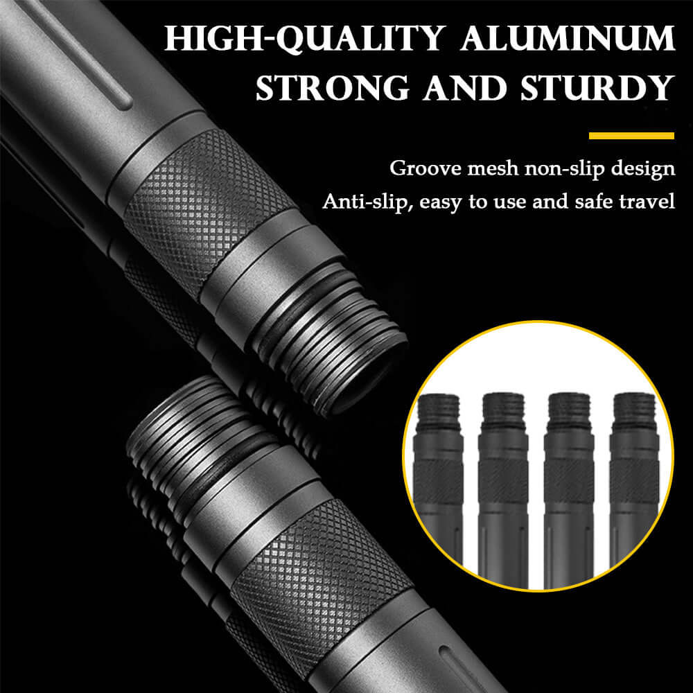 High-quality aluminum self-defense stick with non-slip design for safe travel, available in multiple sizes.