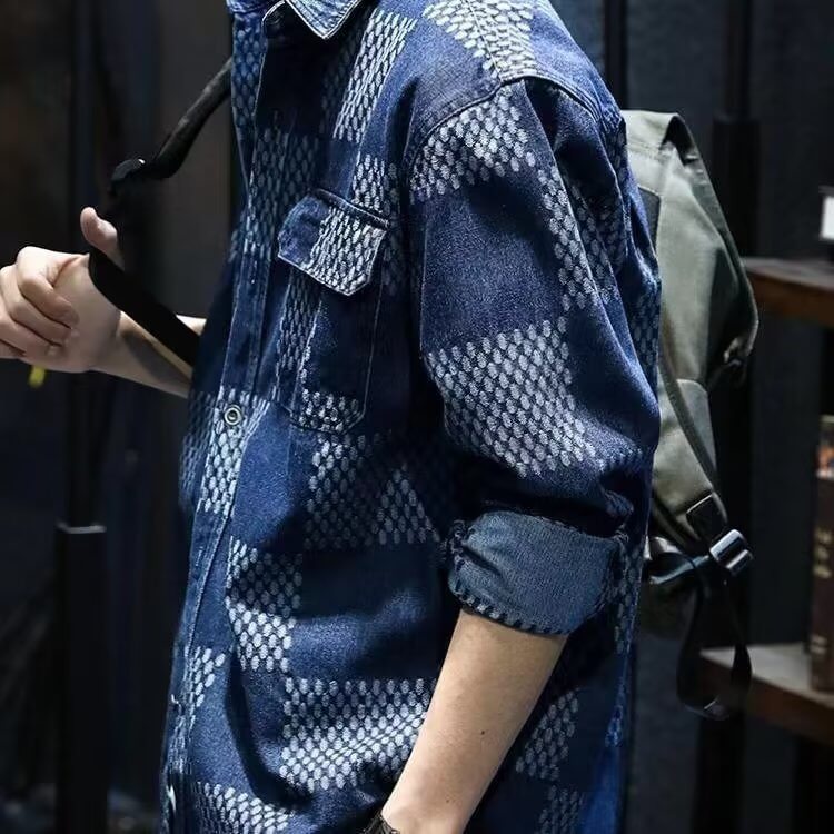 American Casual Pu Shuai Denim Shirt Coat - DBMP (Electronics And More Store)