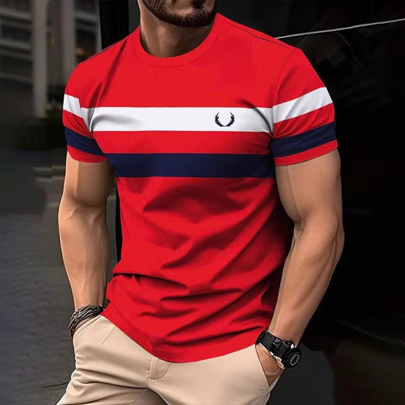 Loose Mesh Breathable Short Sleeve Round Neck T-shirt Simple Men - DBMP Shop