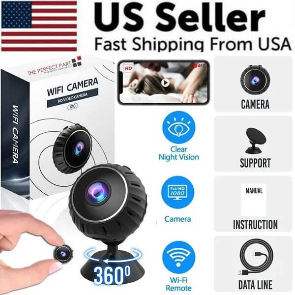 Mini Hidden Spy Nanny Camera Wireless Nanny Cam WiFi Home Security HD 1080P DVR - DBMP (Electronics And More Store)