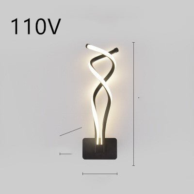 led wall lamp nordic minimalist bedroom bedside lamp - DBMP Shop