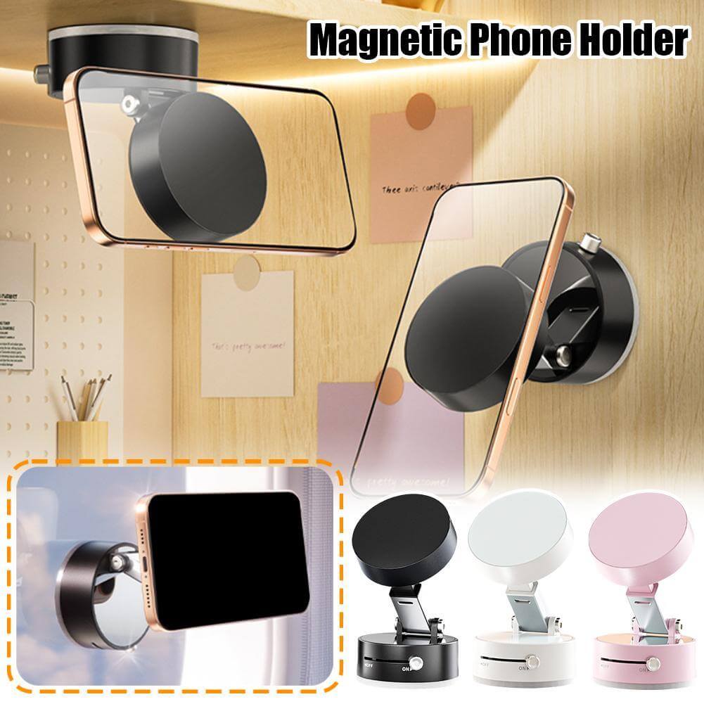 Foldable Magnetic Vacuum Car Phone Holder Foldable Suction Cup With Suction Cup Hands - Free Navigation For Smart Phone - DBMP (Electronics And More Store)