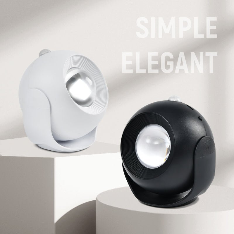 Adjustable Angle Human Sensing Light, Wireless Sunset Light, Indoor Spotlight, Corridor, Living Room Wall Light, Rechargeable And Installed Dry Battery - DBMP (Electronics And More Store)