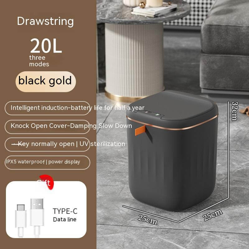 Smart Trash Can With Lid For Bedroom And Living Room Kitchen Storage Box Trash Can Induction Small Car Box Automatic Smart Dustbin Smart Trash Bin - DBMP (Electronics And More Store)