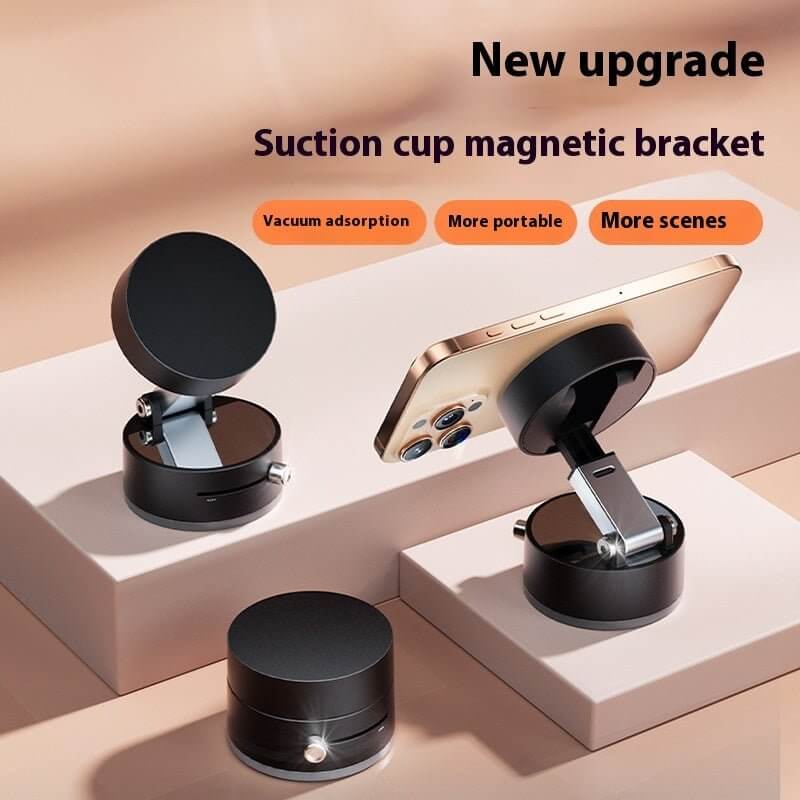 Foldable Magnetic Vacuum Car Phone Holder Foldable Suction Cup With Suction Cup Hands - Free Navigation For Smart Phone - DBMP (Electronics And More Store)