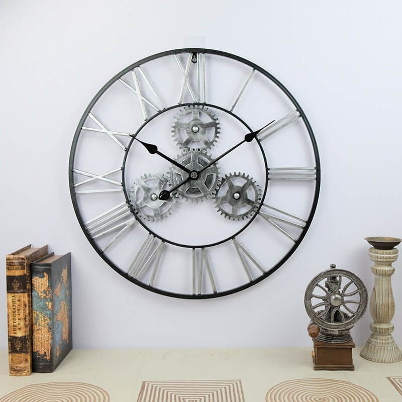 American Antique Iron Gear Wall Clock - DBMP (Electronics And More Store)