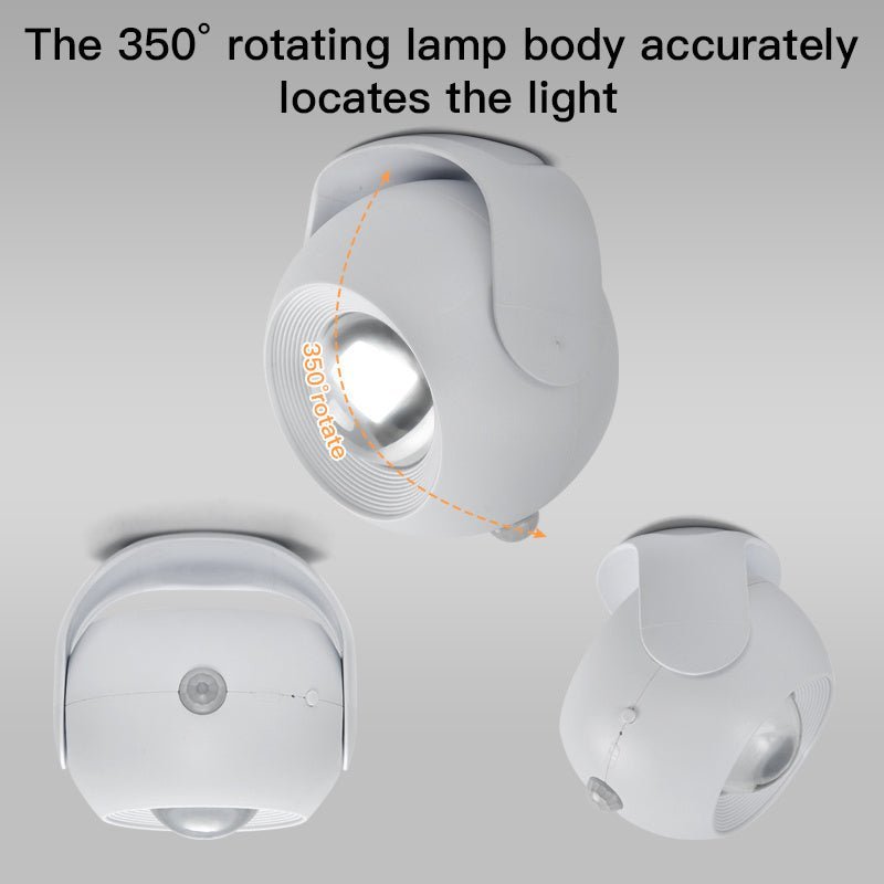 Adjustable Angle Human Sensing Light, Wireless Sunset Light, Indoor Spotlight, Corridor, Living Room Wall Light, Rechargeable And Installed Dry Battery - DBMP (Electronics And More Store)