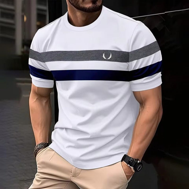 Loose Mesh Breathable Short Sleeve Round Neck T-shirt Simple Men - DBMP Shop
