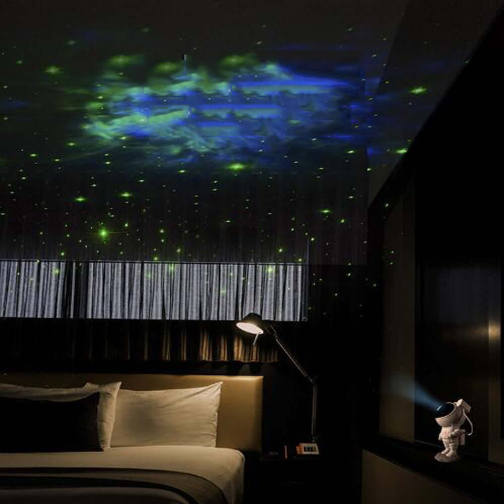 Creative Astronaut Galaxy Starry Sky Projector Nightlight USB Atmospher Bedroom Table Lamp - DBMP (Electronics And More Store)