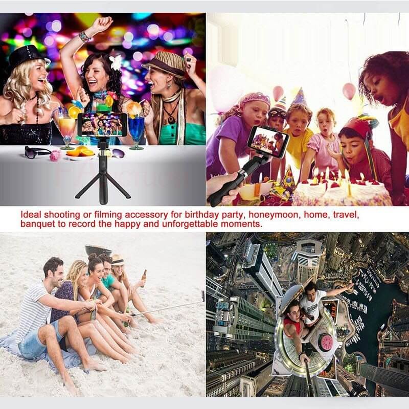 Compatible with Apple, Tripod Selfie Stick Mobile Universal Live Triangle Bracket One Bluetooth Selfie Artifact - DBMP (Electronics And More Store)
