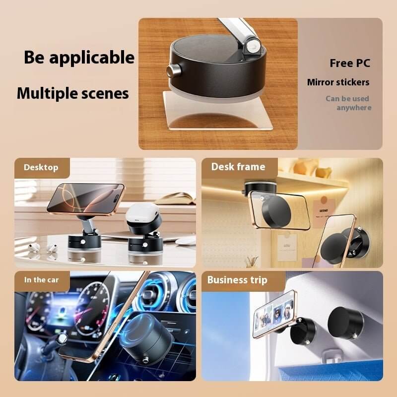 Foldable Magnetic Vacuum Car Phone Holder Foldable Suction Cup With Suction Cup Hands - Free Navigation For Smart Phone - DBMP (Electronics And More Store)