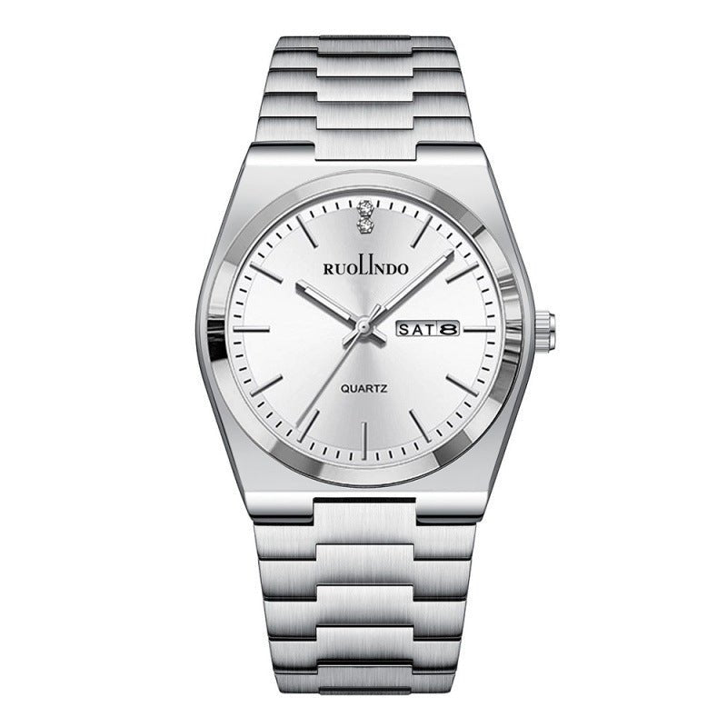 Ultra-thin Butterfly-clasp Steel-band Quartz Mens Watch - DBMP Shop