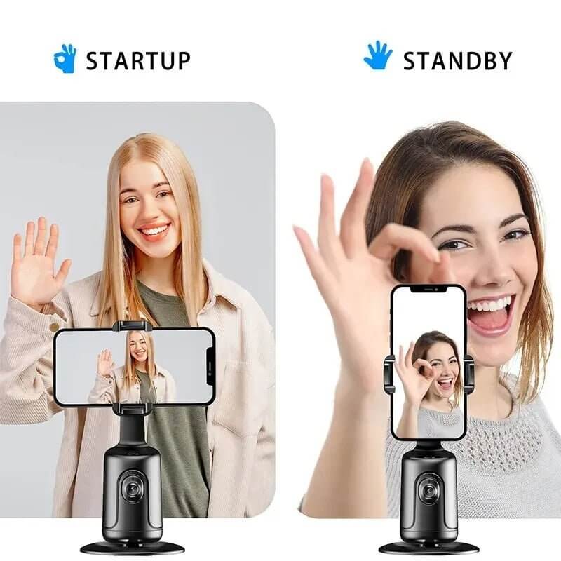 360 Auto Face Tracking Gimbal AI Smart Gimbal Face Tracking Auto Phone Holder For Smartphone Video Vlog Live Stabilizer Tripod - DBMP (Electronics And More Store)