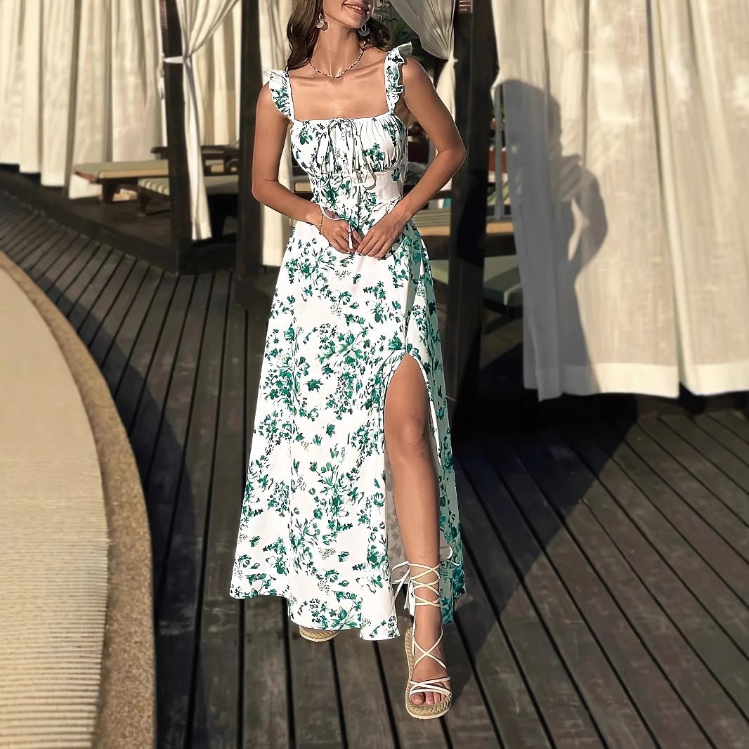 Summer New Womens Floral Print Long Dress - DBMP Shop
