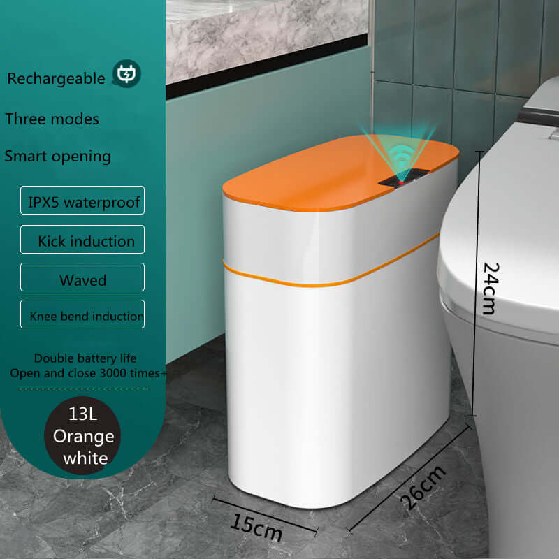 Smart Trash Can With Lid For Bedroom And Living Room Kitchen Storage Box Trash Can Induction Small Car Box Automatic Smart Dustbin Smart Trash Bin - DBMP (Electronics And More Store)